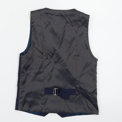 NEXT Boys Blue Polka Dot Satin Jacket Waistcoat Size 6 Years
