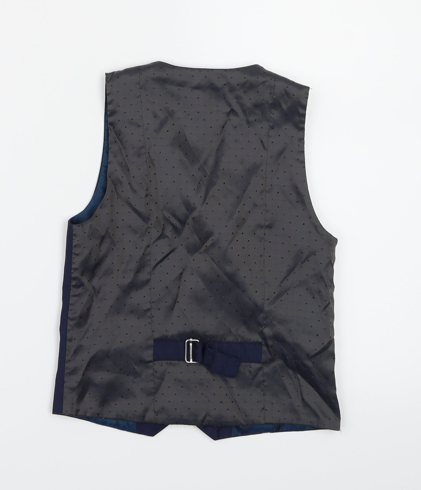 NEXT Boys Blue Polka Dot Satin Jacket Waistcoat Size 6 Years