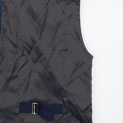NEXT Boys Blue Polka Dot Satin Jacket Waistcoat Size 6 Years