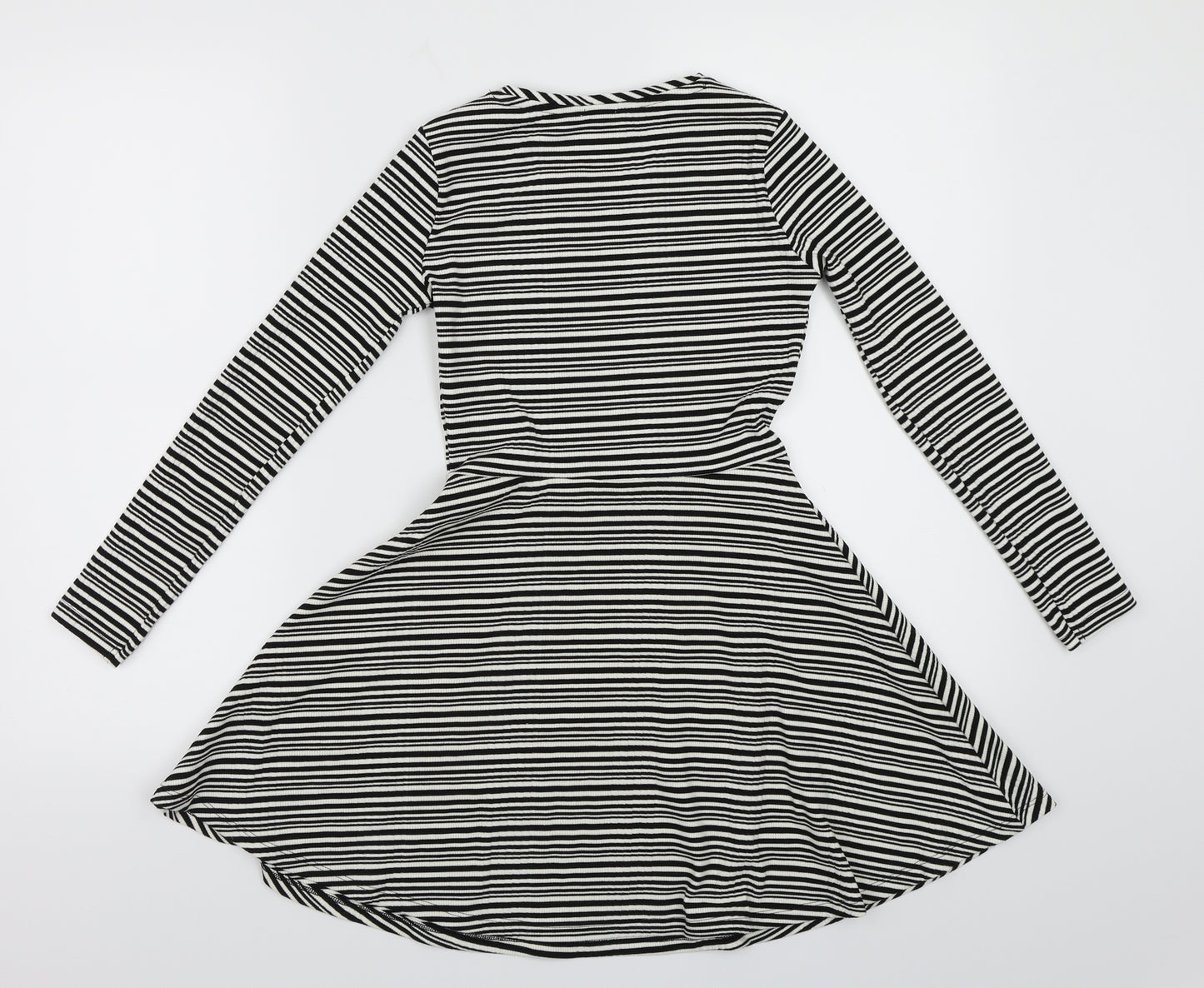 F&F Girls Black Striped  A-Line  Size 9-10 Years