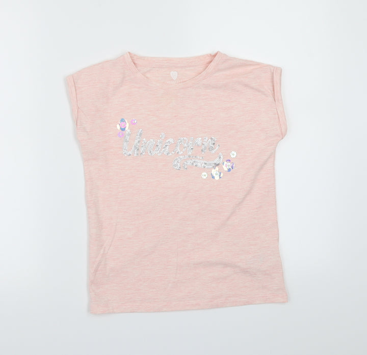 F&F Girls Pink   Basic T-Shirt Size 9-10 Years