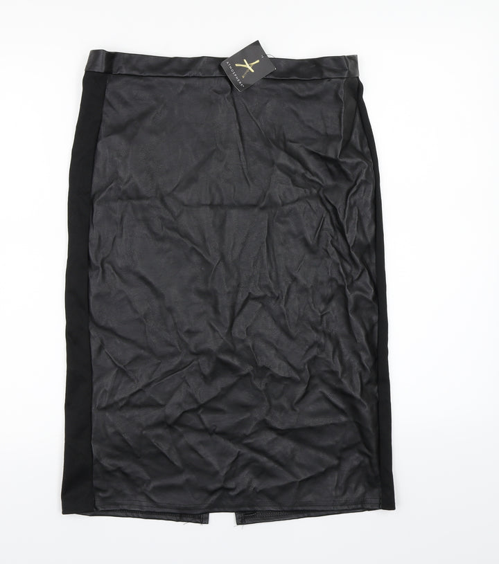 Atmosphere Womens Black A-Line Skirt Size 12
