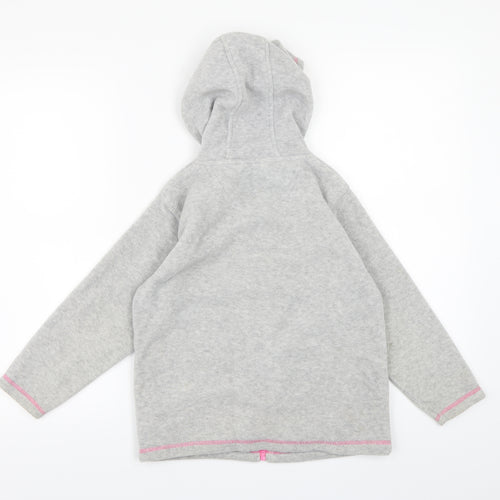 Gr8 kids Girls Grey  Fleece Full Zip Hoodie Size 7-8 Years