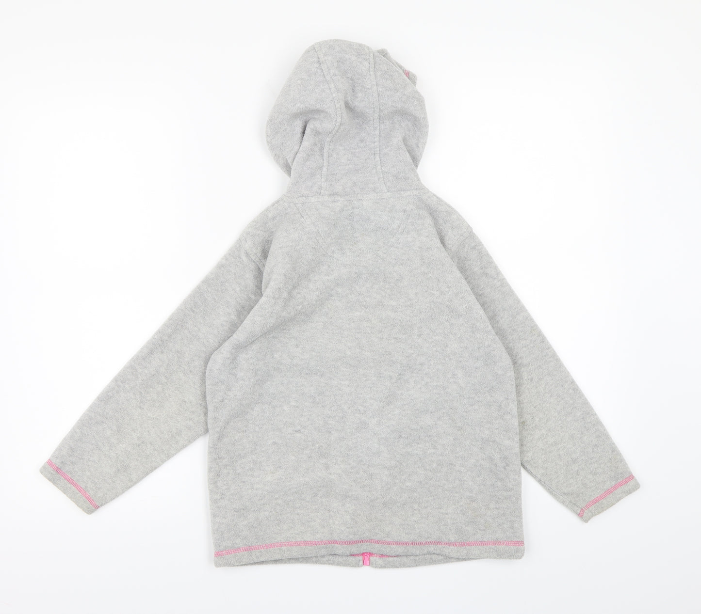 Gr8 kids Girls Grey  Fleece Full Zip Hoodie Size 7-8 Years