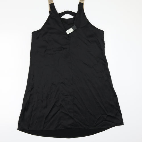 River Island Womens Black  Satin A-Line  Size 12
