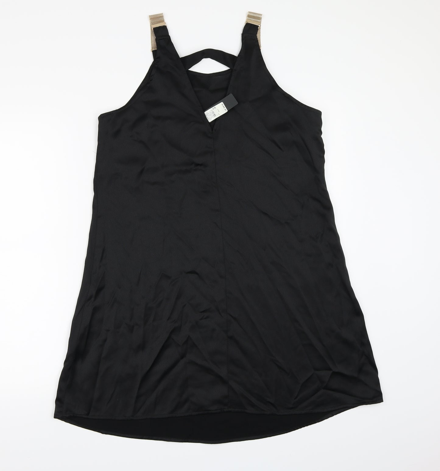 River Island Womens Black  Satin A-Line  Size 12