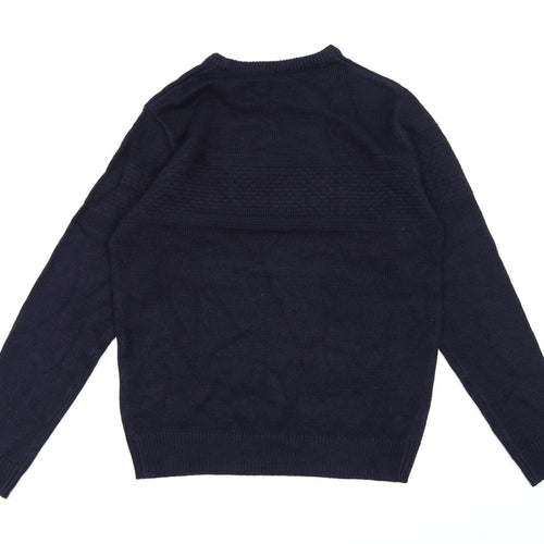 TU Mens Blue  Knit Pullover Jumper Size M