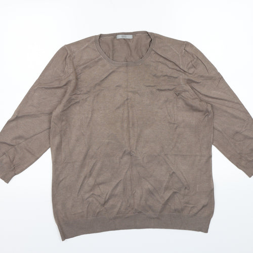 Marks and Spencer Womens Brown  Knit Pullover Jumper Size 18