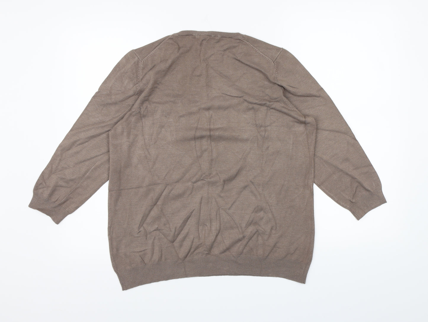 Marks and Spencer Womens Brown  Knit Pullover Jumper Size 18
