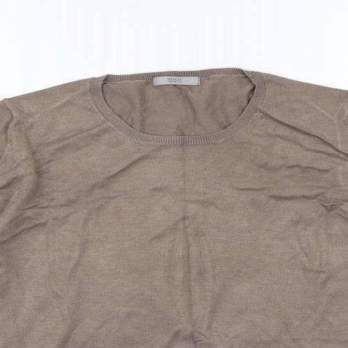 Marks and Spencer Womens Brown  Knit Pullover Jumper Size 18