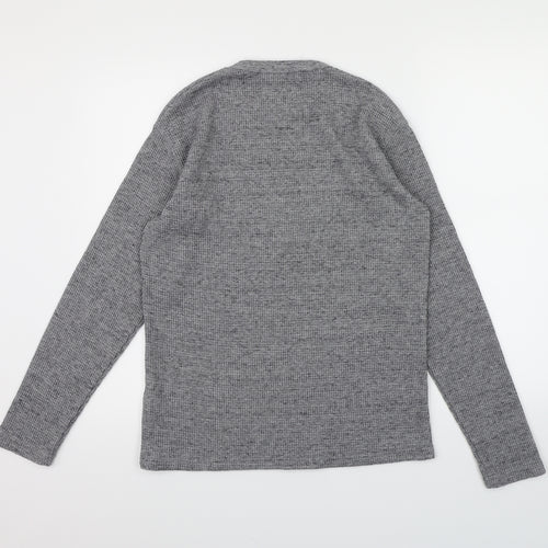 Primark Mens Grey  Knit Pullover Jumper Size S
