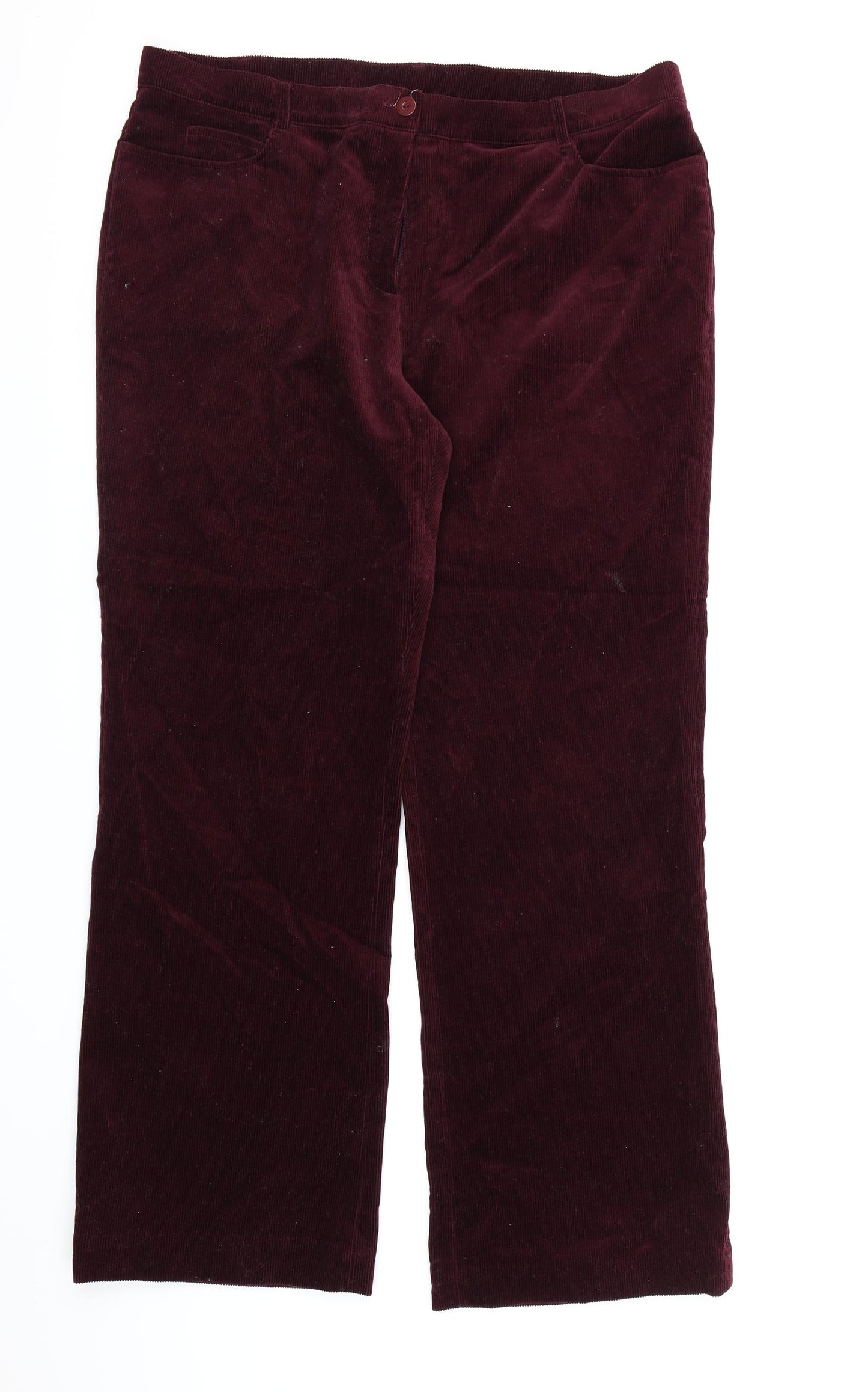 Alex & Co Womens Purple  Corduroy Trousers  Size 20 L30 in