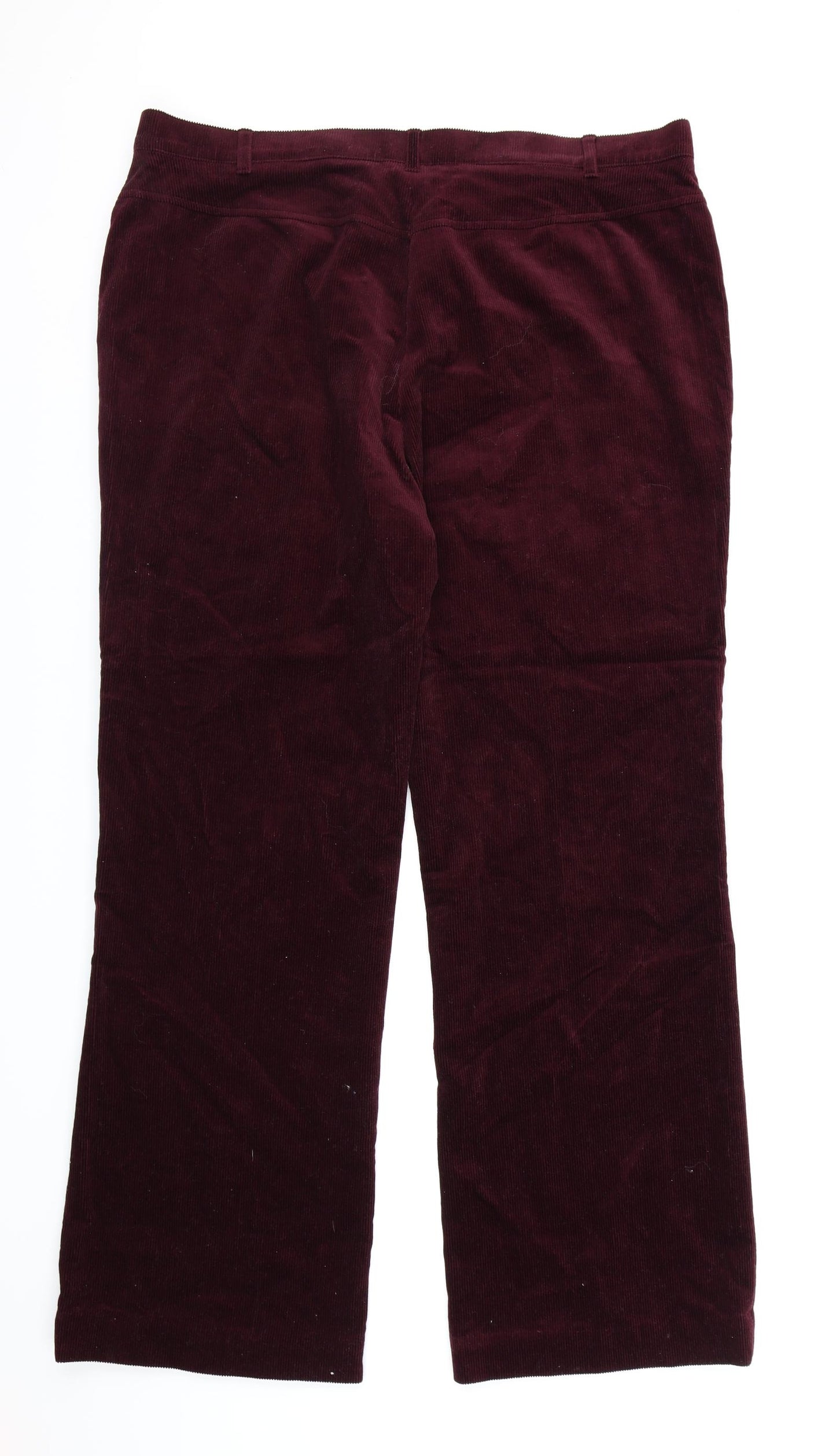 Alex & Co Womens Purple  Corduroy Trousers  Size 20 L30 in