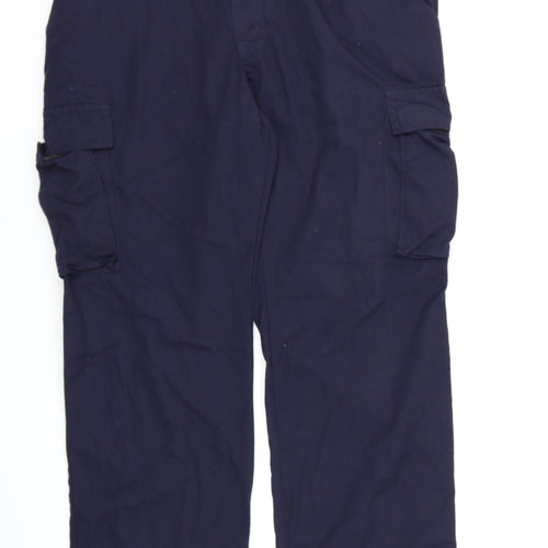 Alsico Mens Blue  Canvas Cargo Trousers  L30 in