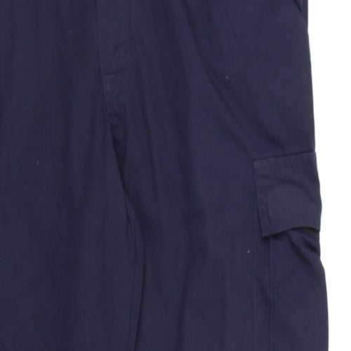 Alsico Mens Blue  Canvas Cargo Trousers  L30 in