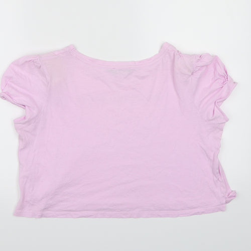 Boohoo Womens Purple   Cropped T-Shirt Size L