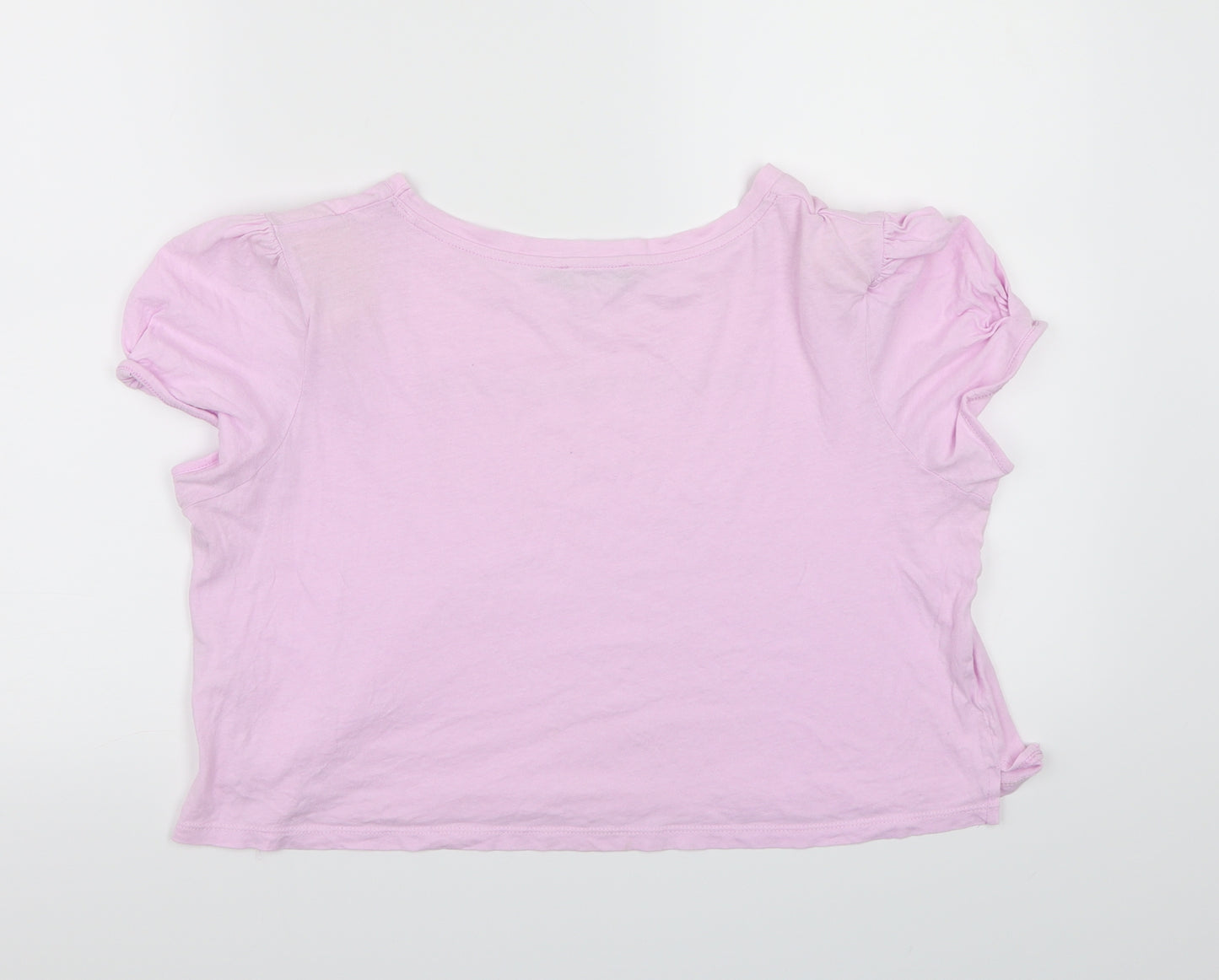 Boohoo Womens Purple   Cropped T-Shirt Size L
