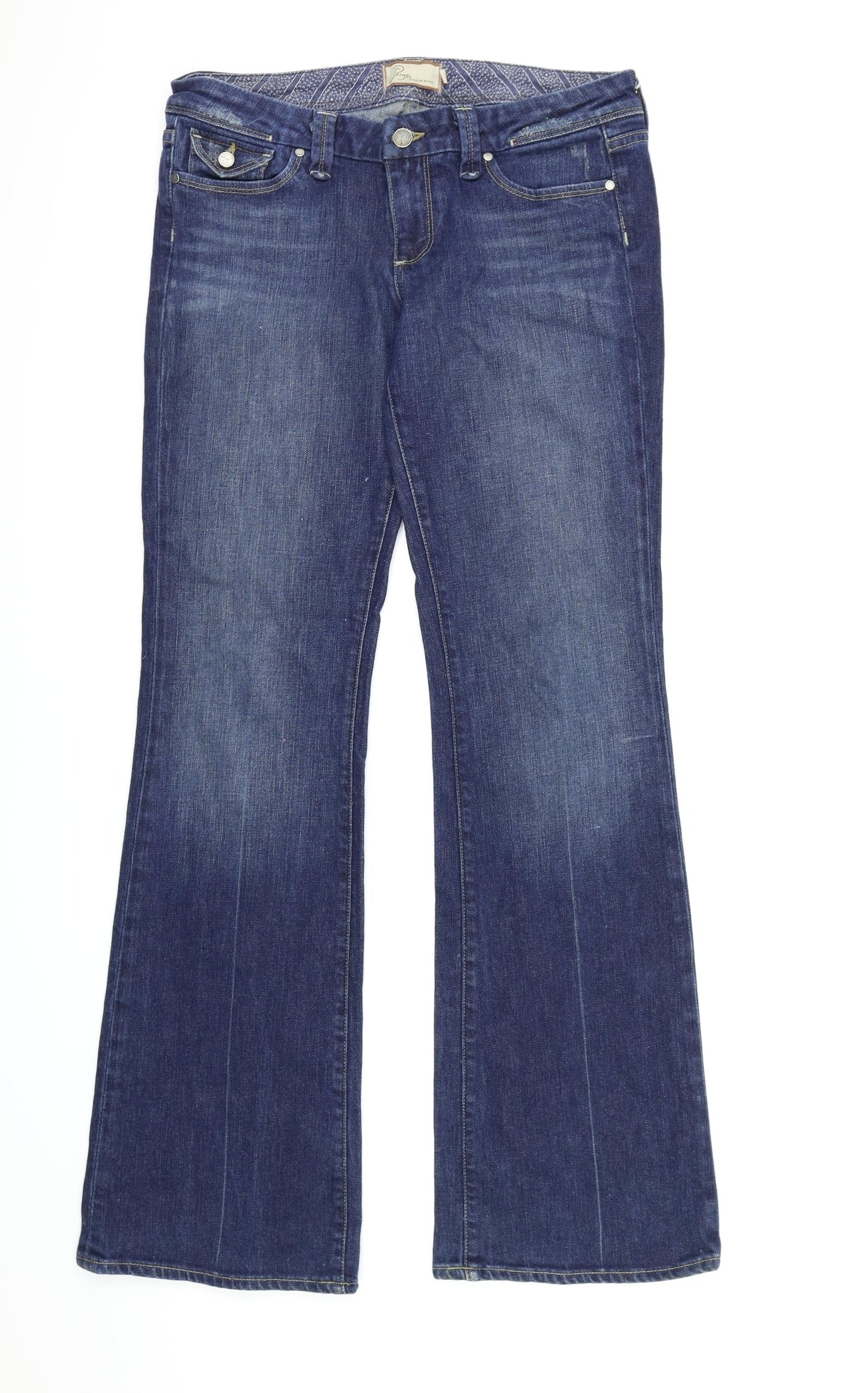 Paige Womens Black  Denim Bootcut Jeans  L33 in