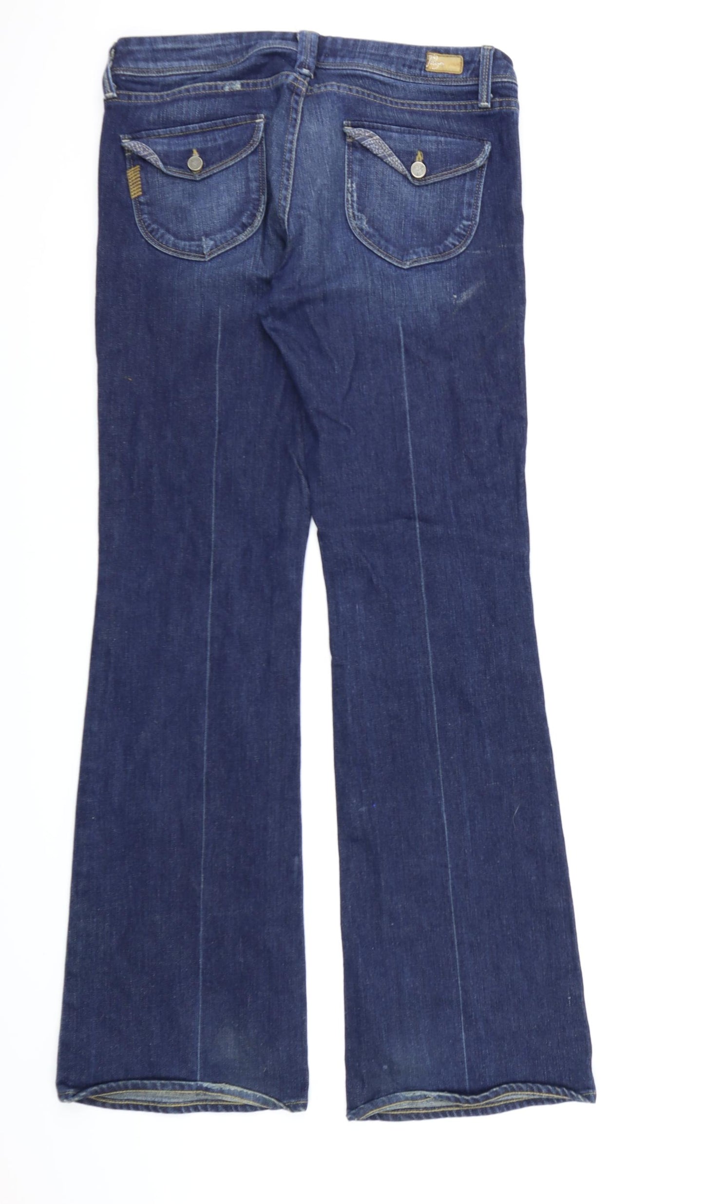 Paige Womens Black  Denim Bootcut Jeans  L33 in
