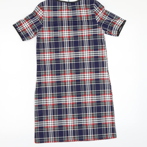 Blue Vanilla Womens Black Check  T-Shirt Dress  Size XS