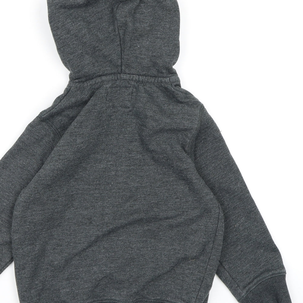 TU Boys Grey  Jersey Full Zip Hoodie Size 2-3 Years  - Little Monster