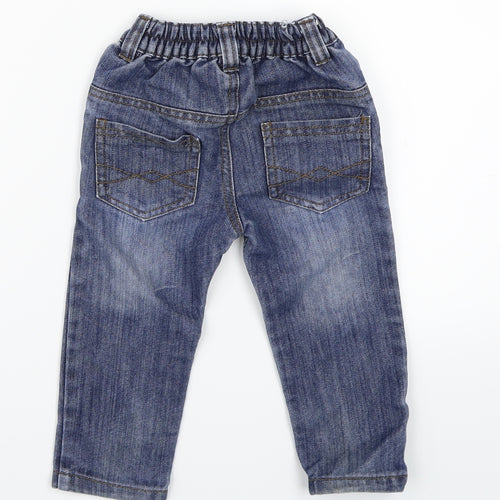 Little Rebel Boys Blue  Denim Cargo Jeans Size 18-24 Months