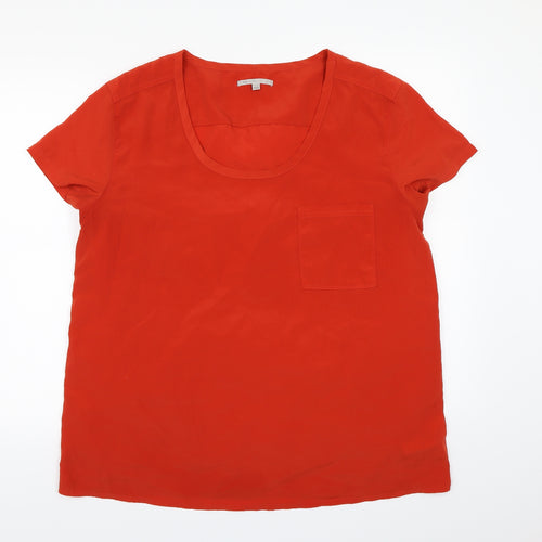 Gap Womens Orange  Chiffon Basic Blouse Size XL