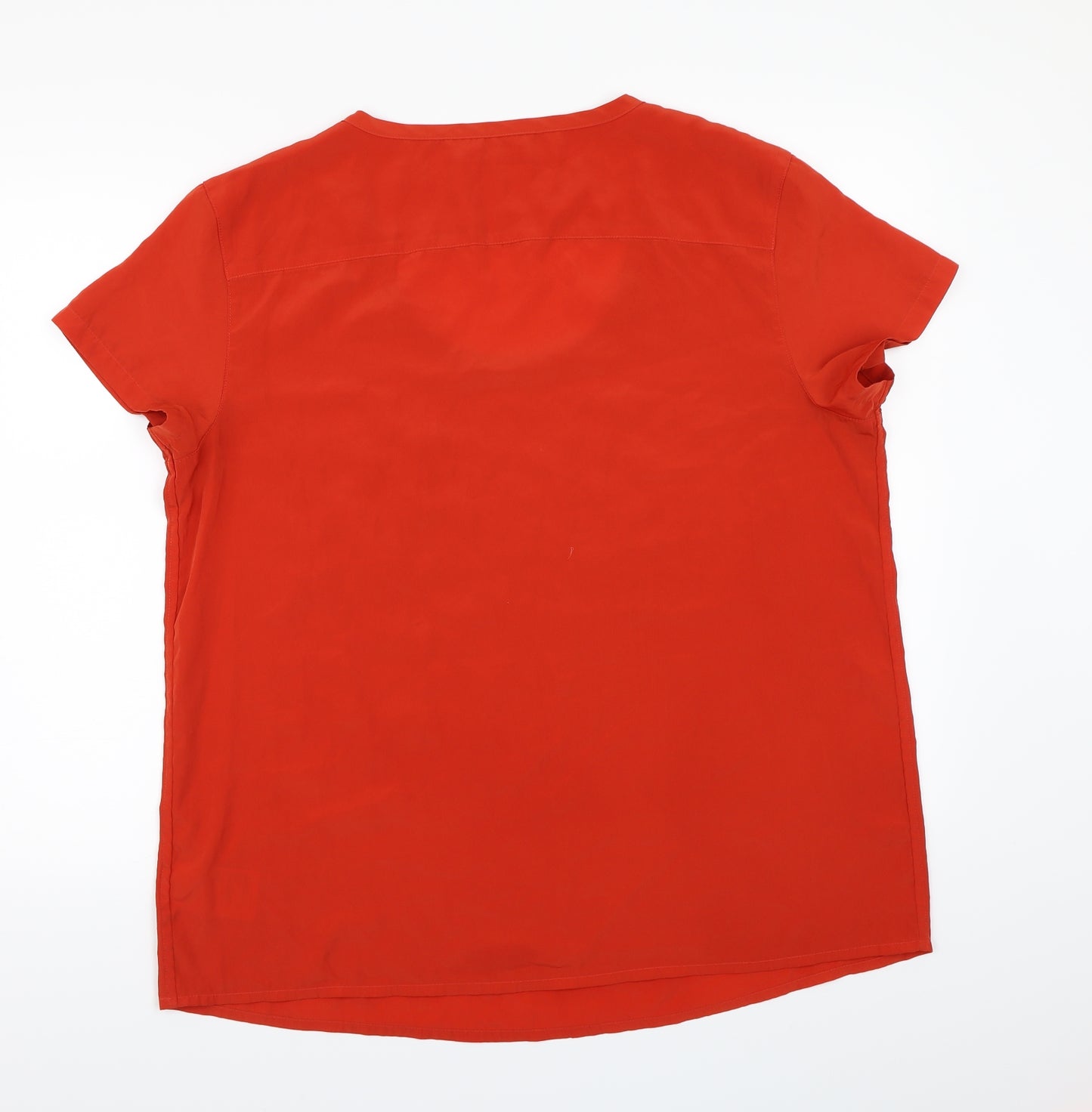 Gap Womens Orange  Chiffon Basic Blouse Size XL