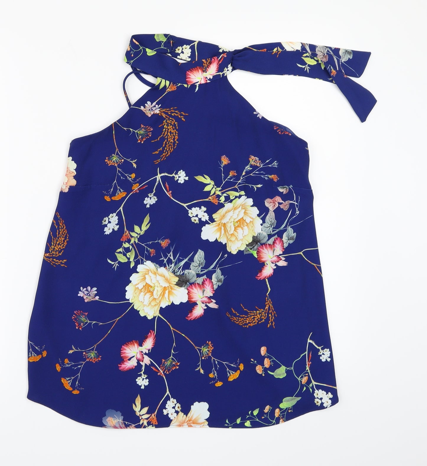 River Island Womens Black Floral Chiffon Basic Tank Size 8