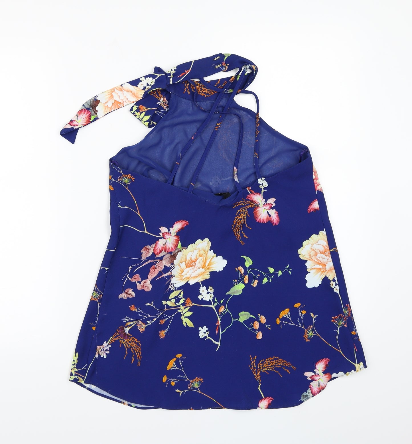 River Island Womens Black Floral Chiffon Basic Tank Size 8