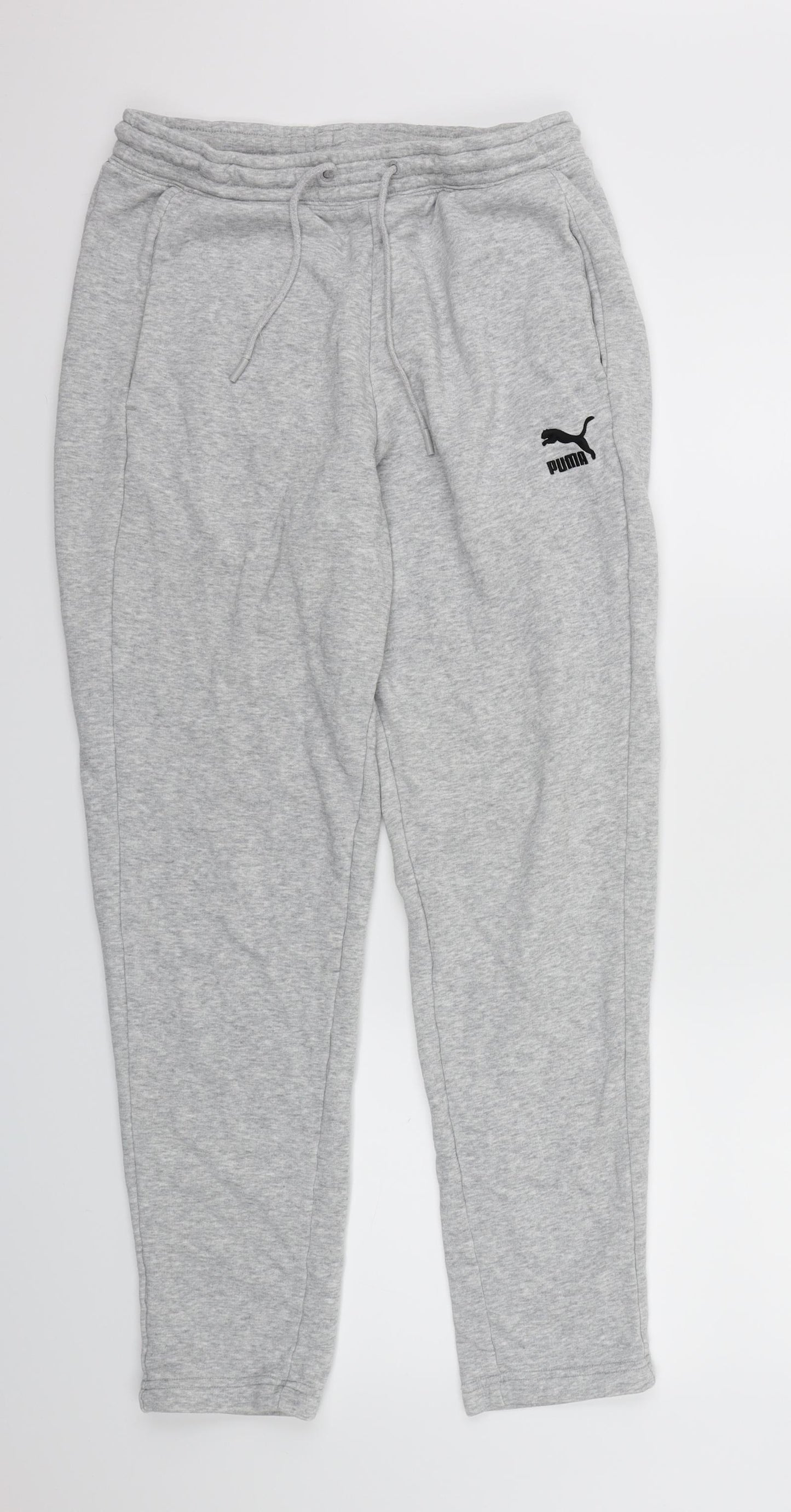 PUMA Mens Grey  Jersey Jogger Trousers Size M L28 in