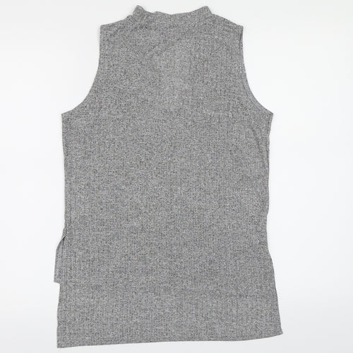 Out Of Gas Womens Grey   Basic Blouse Size 8