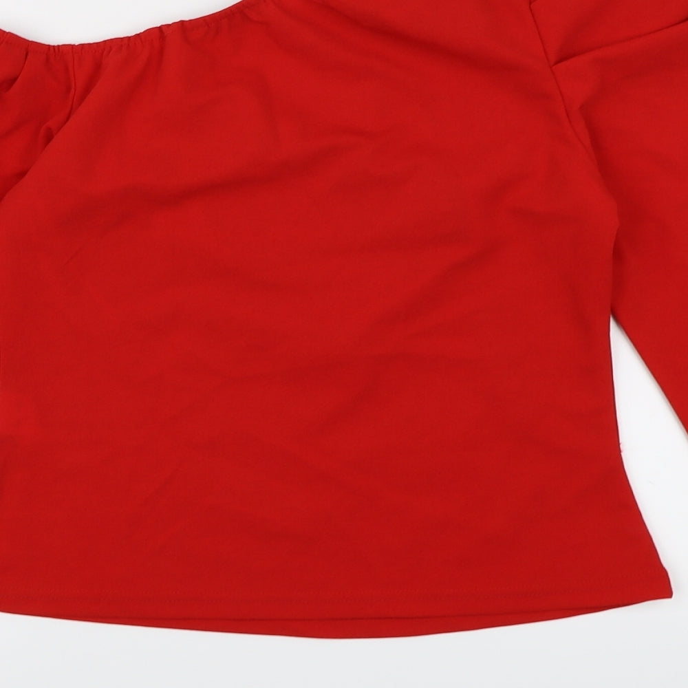 SHIEN Womens Red   Basic Blouse Size XS