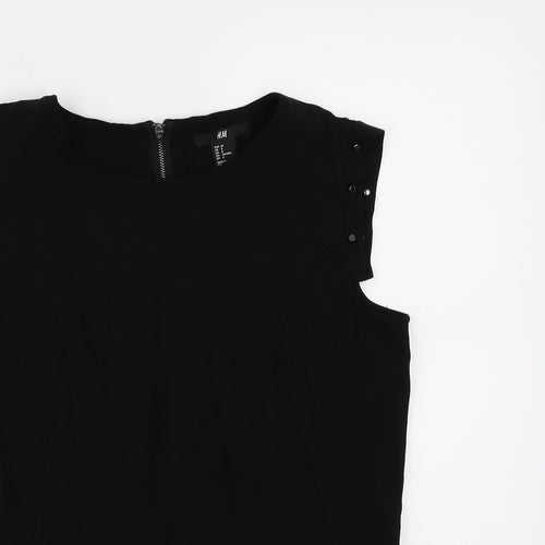 H&M Womens Black   Basic Blouse Size 10