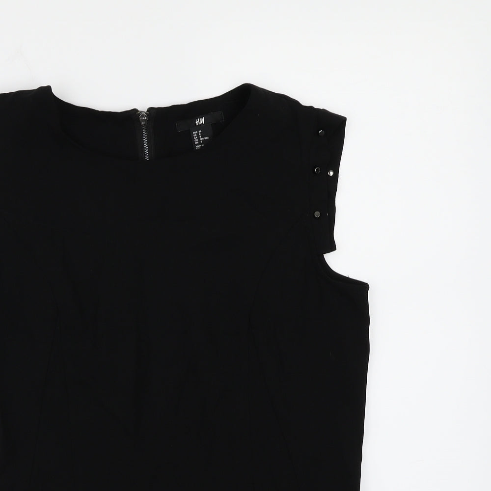 H&M Womens Black   Basic Blouse Size 10