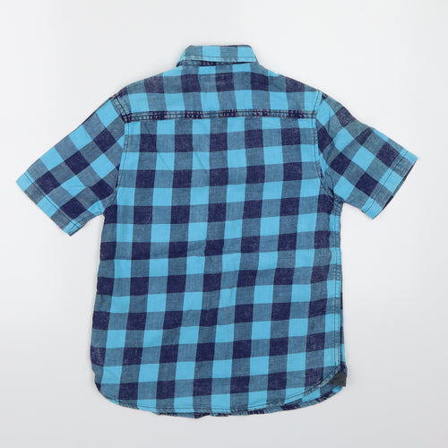 NEXT Boys Blue Check  Basic Button-Up Size 9 Years