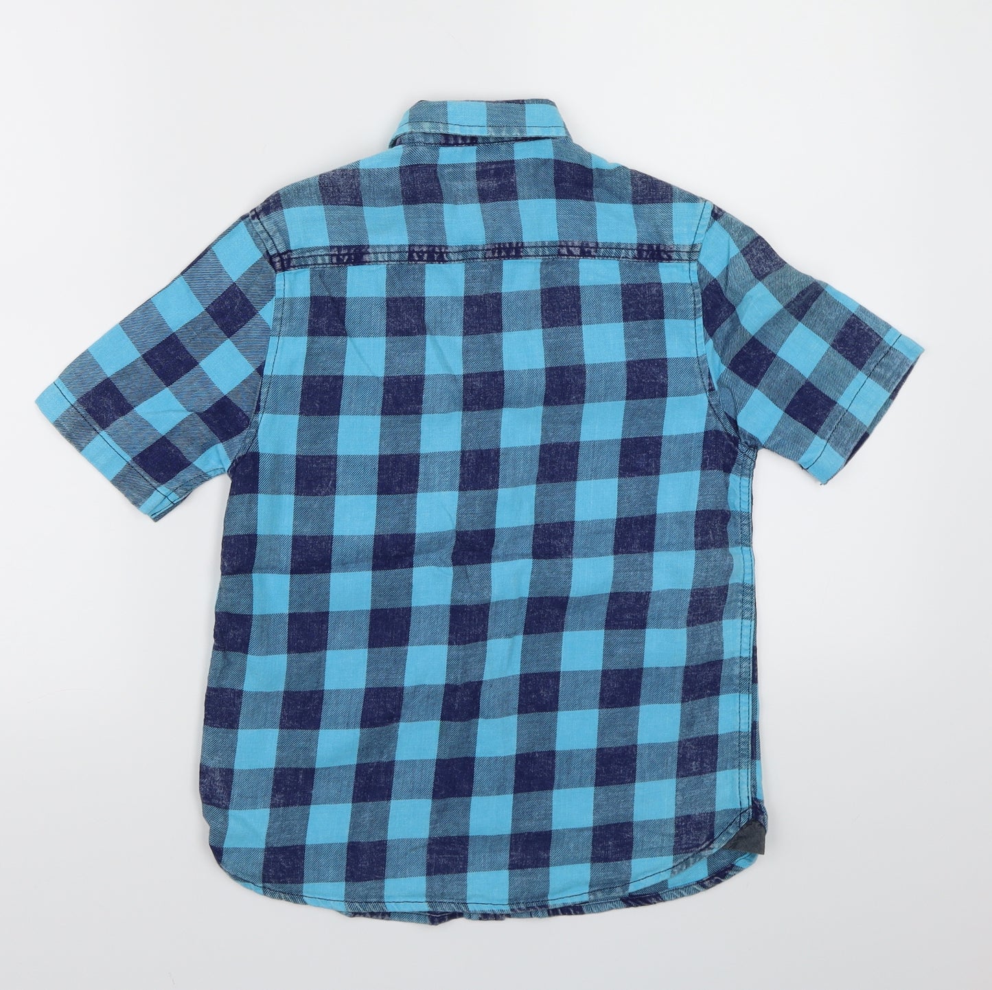 NEXT Boys Blue Check  Basic Button-Up Size 9 Years