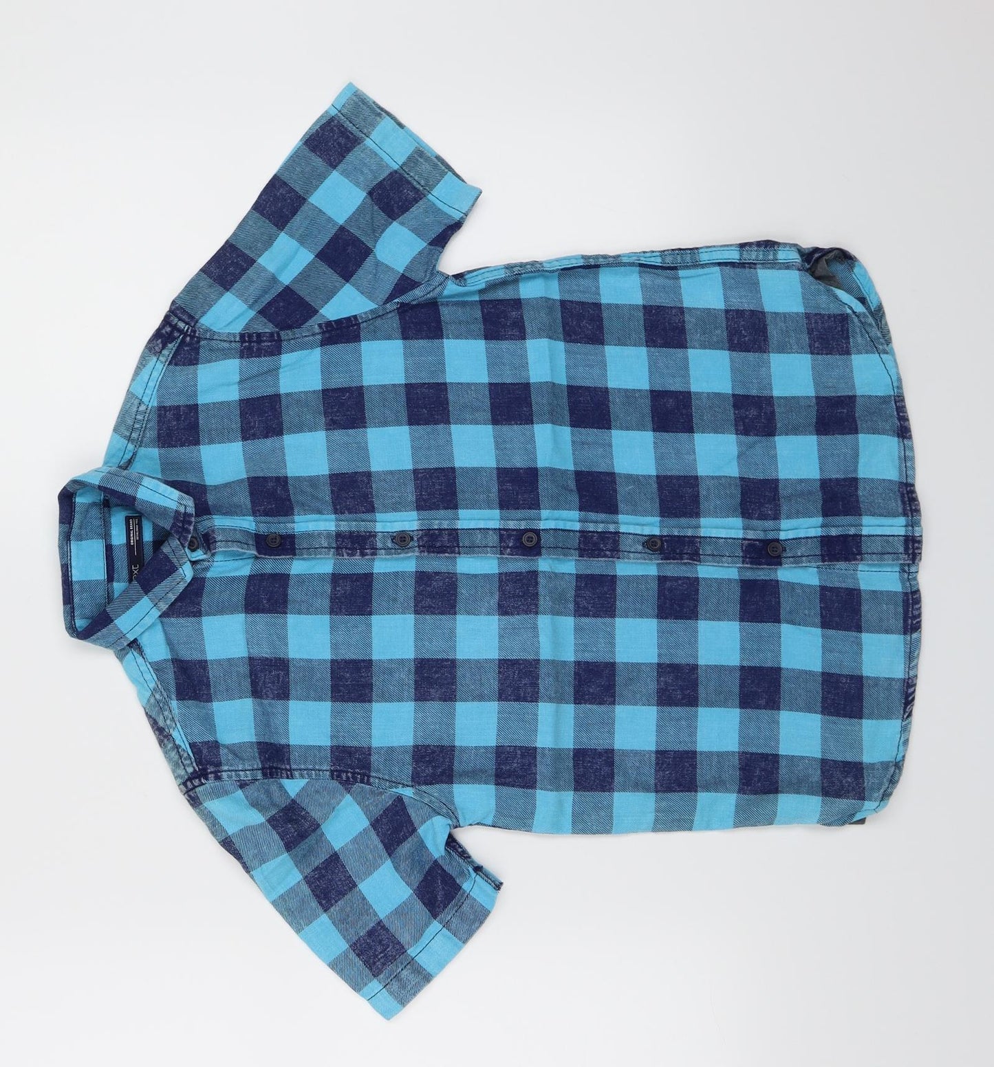 NEXT Boys Blue Check  Basic Button-Up Size 9 Years