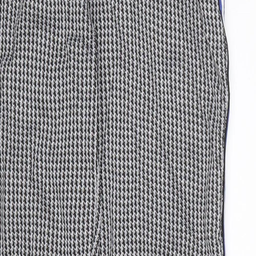 Primark Womens Black Geometric  Jogger Trousers Size 6 L26 in