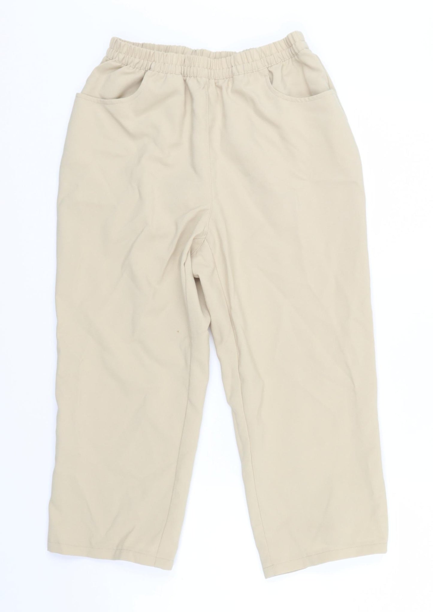 Preworn Womens Beige   Cropped Trousers Size 12 L20 in