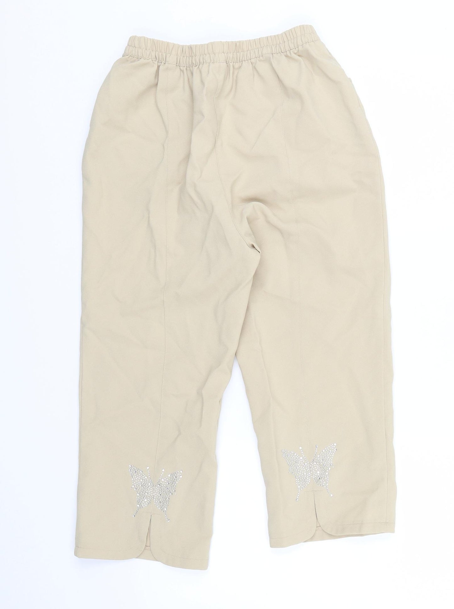 Preworn Womens Beige   Cropped Trousers Size 12 L20 in