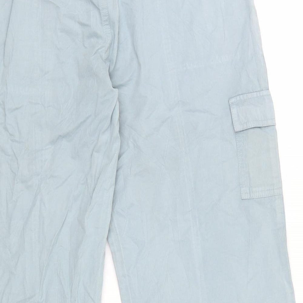 C.M.D Womens Blue   Cropped Trousers Size 10 L20 in