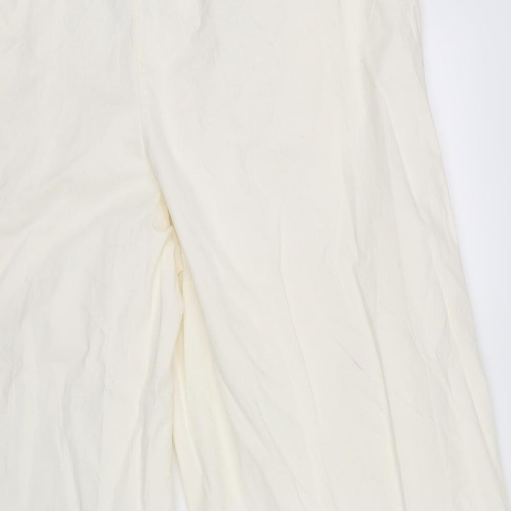 M&S Womens White   Trousers  Size 24 L27 in