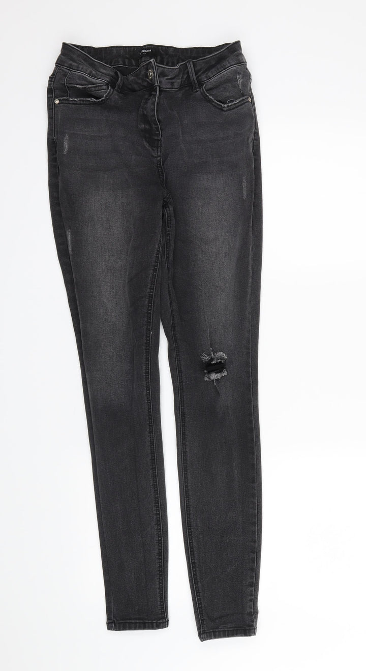 Denim Womens Black Skinny Jeans Size 12 L29 in