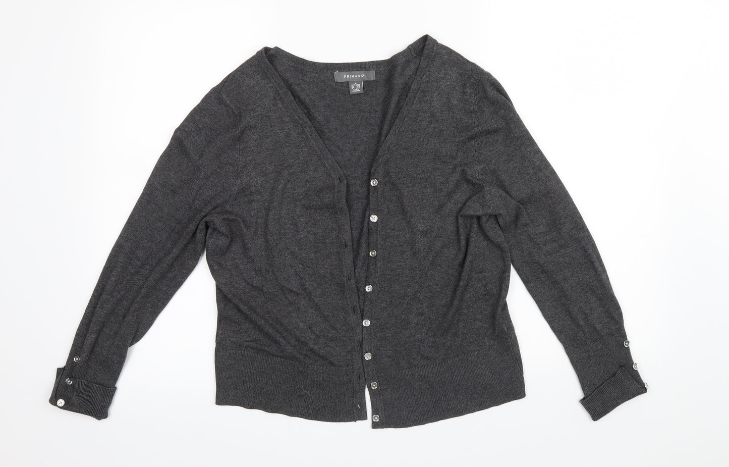 Primark Womens Grey   Cardigan Jumper Size M