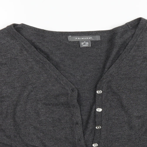 Primark Womens Grey   Cardigan Jumper Size M