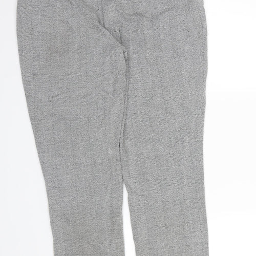 M&S Womens Grey Check  Dress Pants Trousers Size 12 L26 in