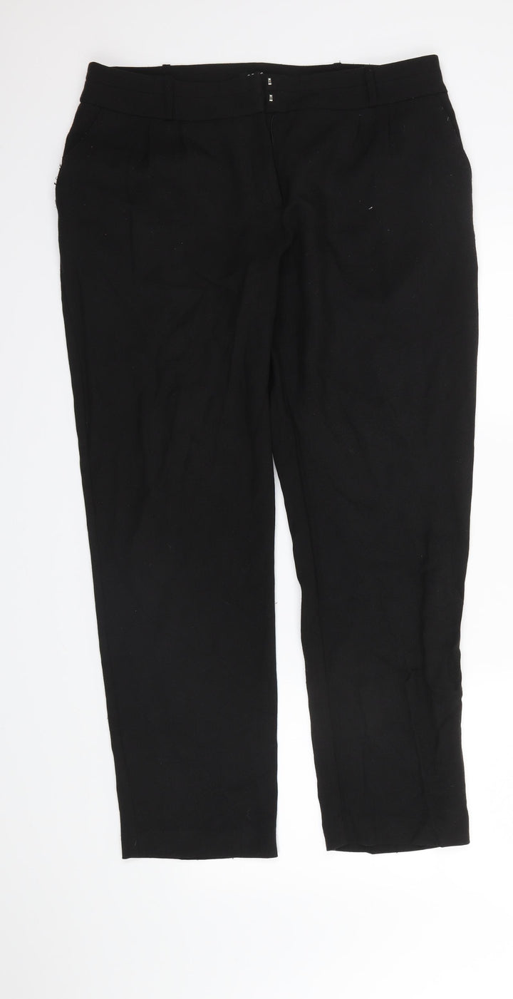 Oasis Womens Black Trousers Size 14 L28 in