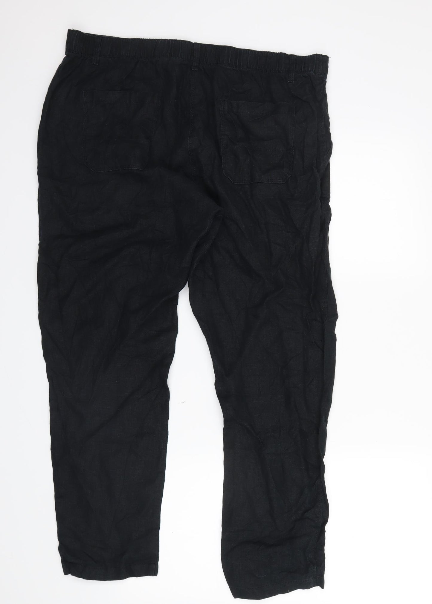 M&S Womens Black   Trousers  Size 16 L27 in