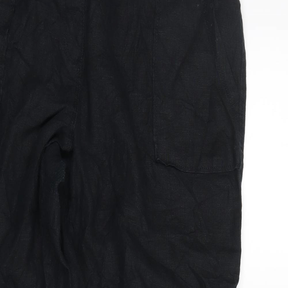M&S Womens Black   Trousers  Size 16 L27 in